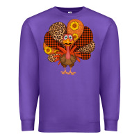 Purple thanksgiving turkey Premium Sweatshirt - AdoDesignShop