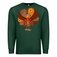 Sports Green thanksgiving turkey Premium Sweatshirt - AdoDesignShop