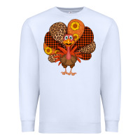 White thanksgiving turkey Premium Sweatshirt - AdoDesignShop