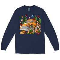 Navy Mexican Gnome Truck Long Sleeve Tee - texasbilliewilder
