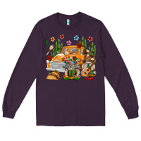 Plum Mexican Gnome Truck Long Sleeve Tee - texasbilliewilder