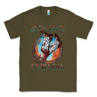 Army Green Stay Wild Cowgirl Classic Tee - FaDigitalArtStudio