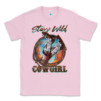 Bubblegum Pink Stay Wild Cowgirl Classic Tee - FaDigitalArtStudio