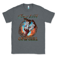 Charcoal Heather Stay Wild Cowgirl Classic Tee - FaDigitalArtStudio