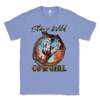 Colony Blue Stay Wild Cowgirl Classic Tee - FaDigitalArtStudio