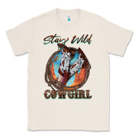 Natural Stay Wild Cowgirl Classic Tee - FaDigitalArtStudio