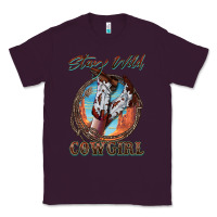 Plum Stay Wild Cowgirl Classic Tee - FaDigitalArtStudio