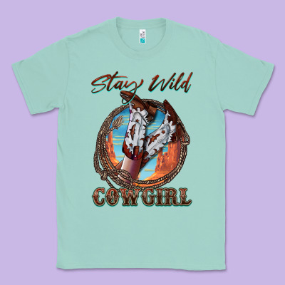 Stay Wild Cowgirl Classic Tee Designed By Fadigitalartstudio