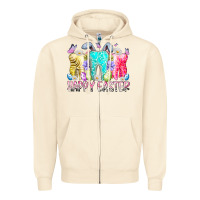 Sandshell happy easter tooth Zipper Hoodie - RacoonDesign