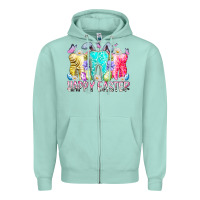 Seafoam happy easter tooth Zipper Hoodie - RacoonDesign