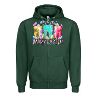 Sports Green happy easter tooth Zipper Hoodie - RacoonDesign