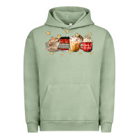 Pigment Oil Green christmas coffee Urban Hoodie - MaliasSmallBusiness