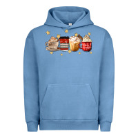 Pigment Pebble Blue christmas coffee Urban Hoodie - MaliasSmallBusiness
