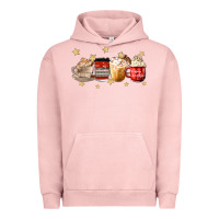 Pigment Salmon christmas coffee Urban Hoodie - MaliasSmallBusiness