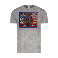 Cloud Rock bison with american flag Vintage Tee - RanaPortraitStore