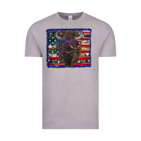 Vintage Zinc bison with american flag Vintage Tee - RanaPortraitStore