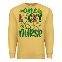 Antique Gold Leopard Glitter One Lucky Nurse Premium Sweatshirt - Artiststas