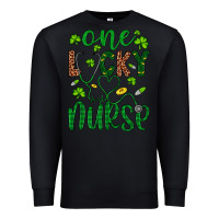 Black Leopard Glitter One Lucky Nurse Premium Sweatshirt - Artiststas