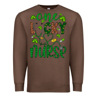 Chestnut Leopard Glitter One Lucky Nurse Premium Sweatshirt - Artiststas