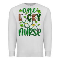 Dove Grey Leopard Glitter One Lucky Nurse Premium Sweatshirt - Artiststas