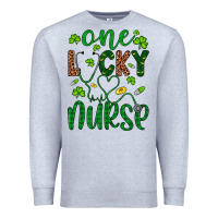 Heather Grey Leopard Glitter One Lucky Nurse Premium Sweatshirt - Artiststas