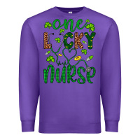 Purple Leopard Glitter One Lucky Nurse Premium Sweatshirt - Artiststas