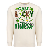 Sandshell Leopard Glitter One Lucky Nurse Premium Sweatshirt - Artiststas