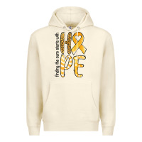 Sandshell Finding the cure starts with hope Childhood Cancer Premium Hoodie - NancyCooperArtShop