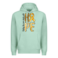 Seafoam Finding the cure starts with hope Childhood Cancer Premium Hoodie - NancyCooperArtShop