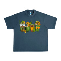 Midnight Navy cactus coffee cups Urban Heavy Tee - texasbilliewilder