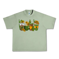 Oil Green cactus coffee cups Urban Heavy Tee - texasbilliewilder