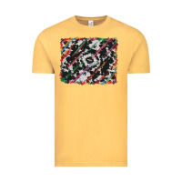 Vintage Mustard cowhide and serape background Vintage Tee - RanaPortraitStore