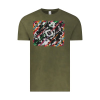 Vintage Olive cowhide and serape background Vintage Tee - RanaPortraitStore