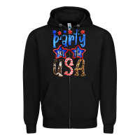 Black part in the usa Zipper Hoodie - HRA Design Shop