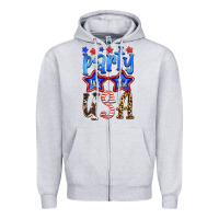 Heather Grey part in the usa Zipper Hoodie - HRA Design Shop