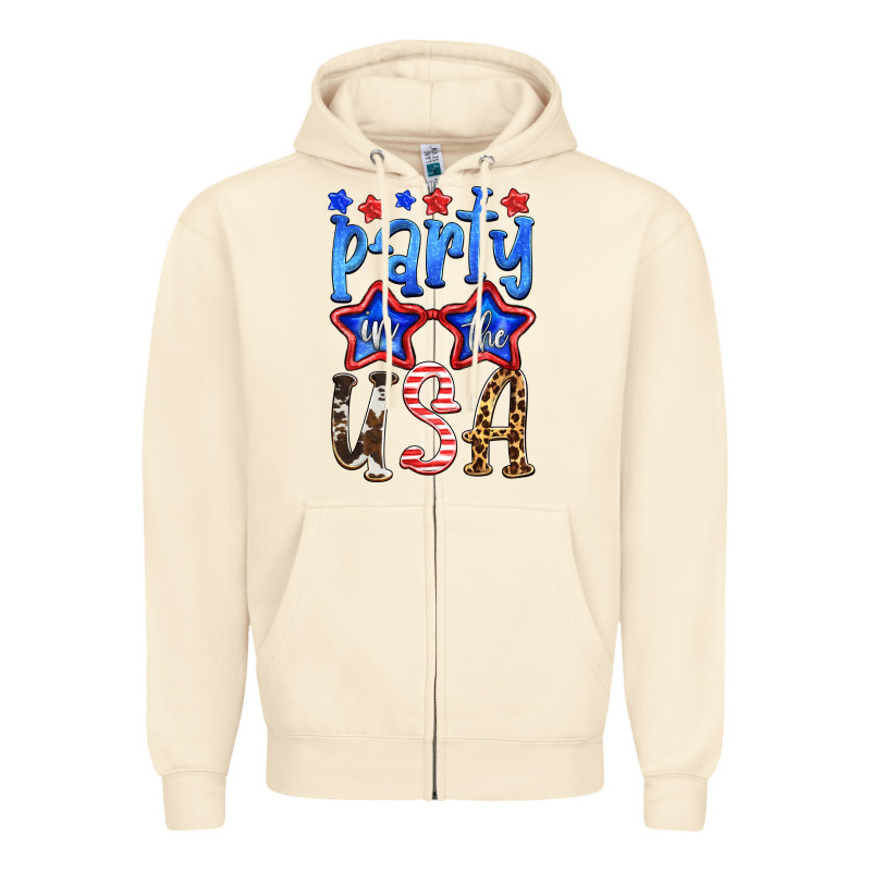 Part In The Usa Zipper Hoodie by HRA Design Shop | Teevron