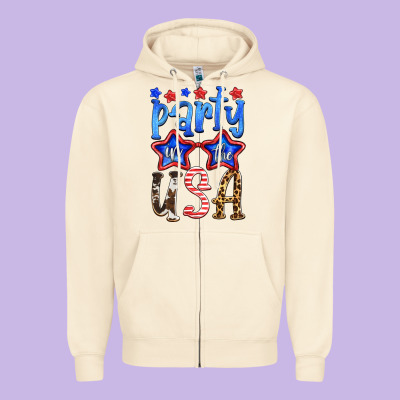 Part In The Usa Zipper Hoodie Designed By Hra Design Shop