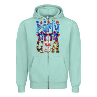 Seafoam part in the usa Zipper Hoodie - HRA Design Shop
