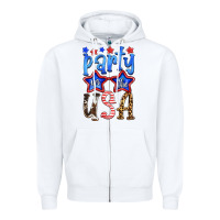 White part in the usa Zipper Hoodie - HRA Design Shop
