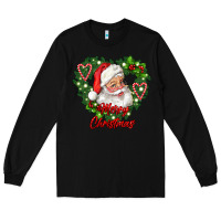 Black merry christmas santa Long Sleeve Tee - RanaPortraitStore