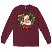 Burgundy merry christmas santa Long Sleeve Tee - RanaPortraitStore