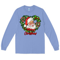 Colony Blue merry christmas santa Long Sleeve Tee - RanaPortraitStore