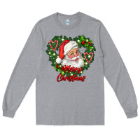 Heather Grey merry christmas santa Long Sleeve Tee - RanaPortraitStore