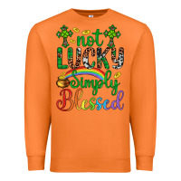 Carrot Western St. Patrick's Day Cross Not Lucky Simply Blessed Premium Sweatshirt - Artiststas