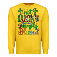 Lemon Western St. Patrick's Day Cross Not Lucky Simply Blessed Premium Sweatshirt - Artiststas