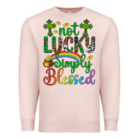 Western St. Patrick's Day Cross Not Lucky Simply Blessed Premium Sweatshirt | Teevron
