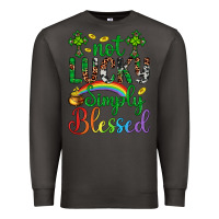 Smoke Western St. Patrick's Day Cross Not Lucky Simply Blessed Premium Sweatshirt - Artiststas