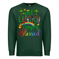 Sports Green Western St. Patrick's Day Cross Not Lucky Simply Blessed Premium Sweatshirt - Artiststas