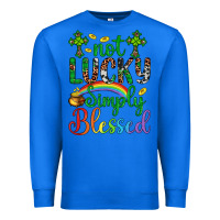 True Royal Western St. Patrick's Day Cross Not Lucky Simply Blessed Premium Sweatshirt - Artiststas