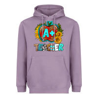 Lavender a+ teacher apple Heavyweight Hoodie - BundleAndBundleShop